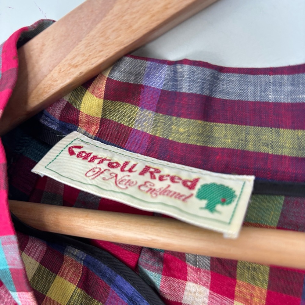 Vintage Carroll Reed of New England Multicolor Plaid Pleated Midi Skirt-10-NWT - Picture 3 of 8